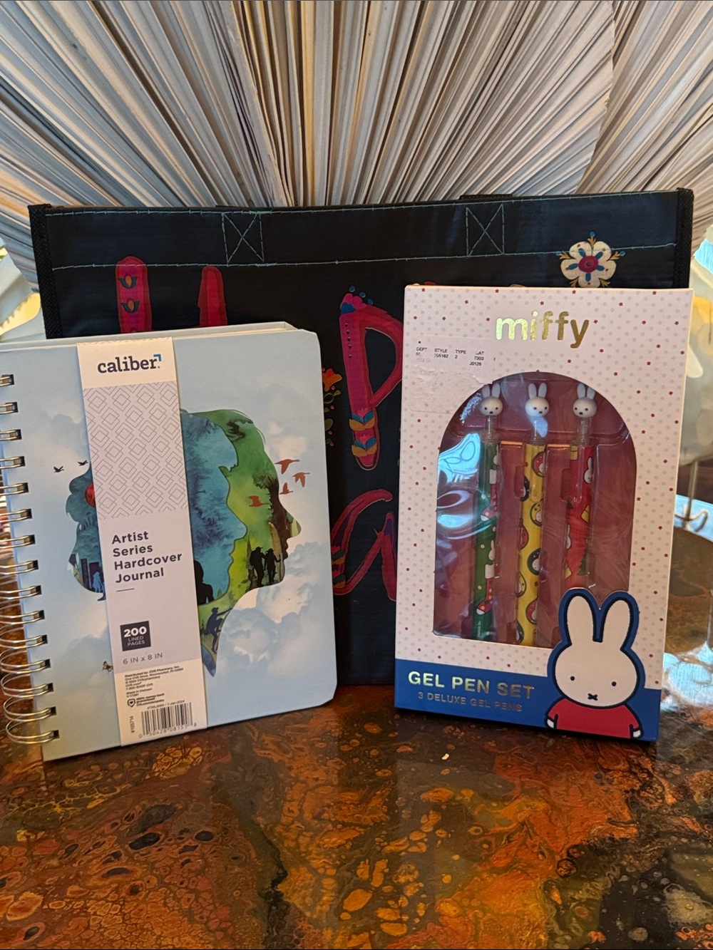 miffy Bunny-Top Gel Pen Set, Journal & Happy Bag